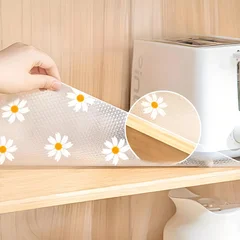 Plastic Floral Non-Slip Waterproof Dust-Proof Moisture-Proof Refrigerator Cabinet Mat Roll-7