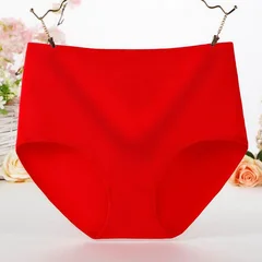Plus Size High-Waist Tummy Control Women's Cotton Underwear-11