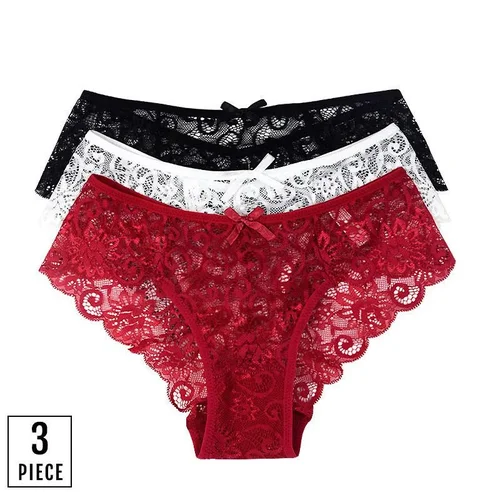 FallSweet Women's Lace Sexy Underwear 3-Pack S-XL