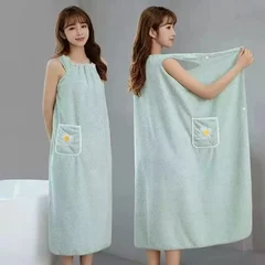 Extended Wearable Adult Bath Towel Household Soft Non-Shedding Bathrobe-6