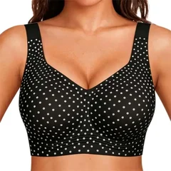 Leopard Print Seamless Wireless Gel Cup Plus Size Comfortable Everyday Bra-10