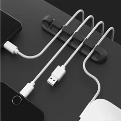 Silicone Desktop Cable Organizer, 5 Slots-3