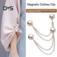 Magnetic Clothing Clips with Chain, 2 Pack-1