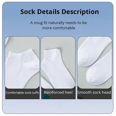 Unisex Silicone-Grip No-Show Socks, 10 Pairs-12