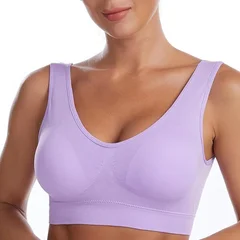 Women's Seamless Wireless Breathable Comfortable Sports Bra for Plus Size-10