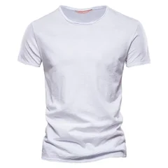 Usegiraffe Men's Crew Neck Slim Fit 100% Cotton Stretch Short Sleeve T-Shirt-14