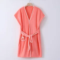 Extended Wearable Adult Bath Towel Household Soft Non-Shedding Bathrobe-9