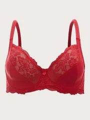 Artdewred Lace Sheer Underwire Floral Plus Size Women's Sexy Bra-6