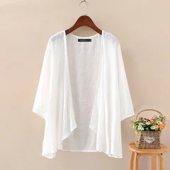 ZANZEA Loose Three-Quarter Sleeve Cover-Up Cardigan-7