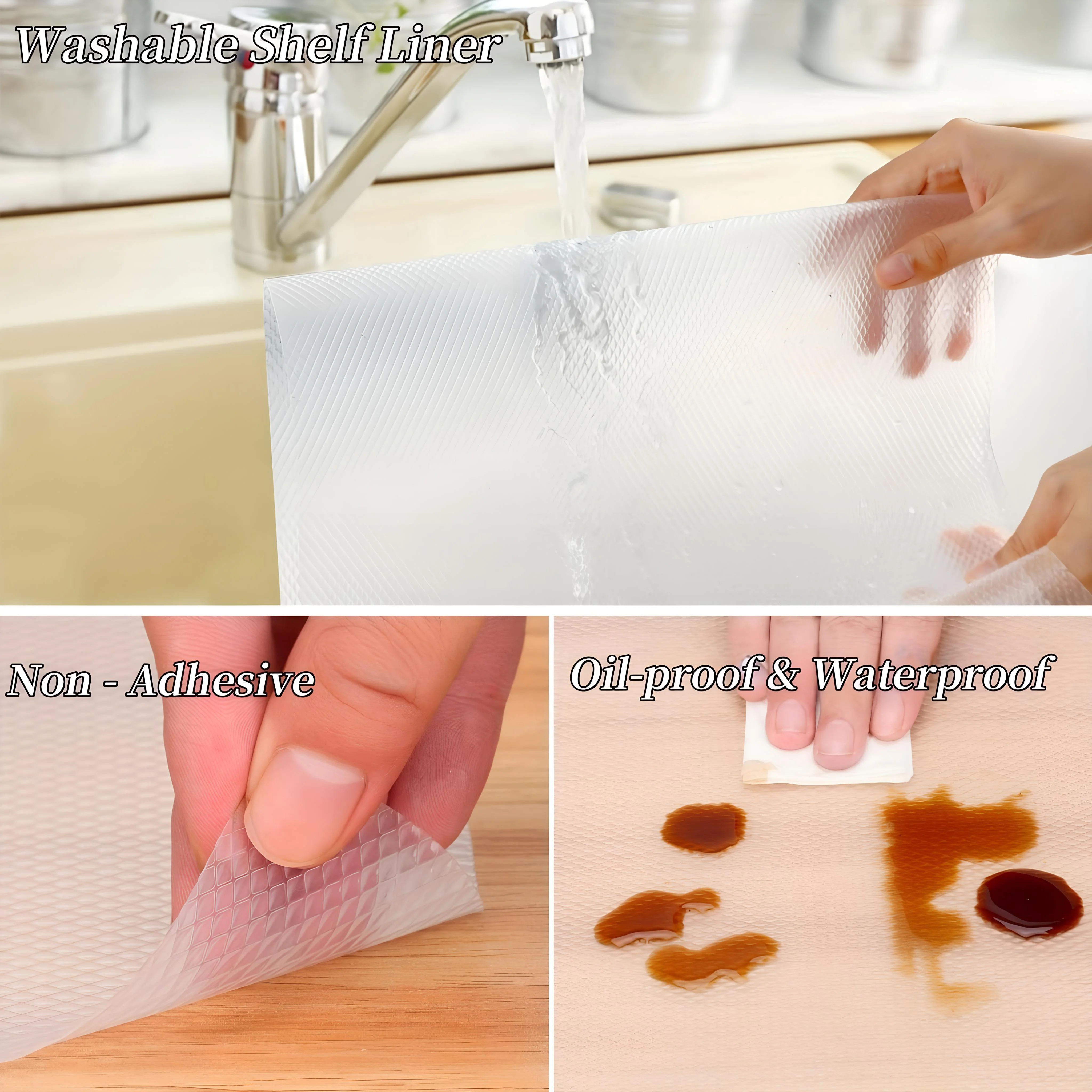 Plastic Floral Non-Slip Waterproof Dust-Proof Moisture-Proof Refrigerator Cabinet Mat Roll — Product detail image 2