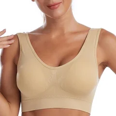 Women's Seamless Wireless Breathable Comfortable Sports Bra for Plus Size-5