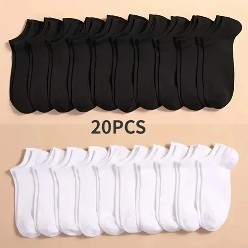Unisex Silicone-Grip No-Show Socks, 10 Pairs