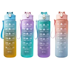 900ml Frosted Plastic Sports Water Bottle-1