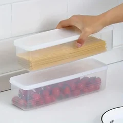 Kitchen Rectangular Reusable Plastic Refrigerator Food Storage Container-3