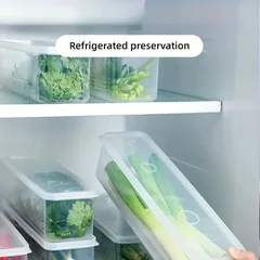Kitchen Rectangular Reusable Plastic Refrigerator Food Storage Container-5