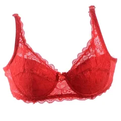 2025 Women's Ultra-Thin Cotton Lace Deep V Push-Up Bra-5