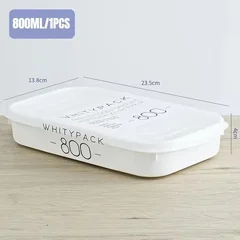 Kitchen Refrigerator Storage White Food Storage Container with Sealed Lid-8