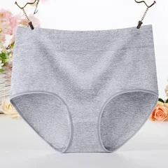 Plus Size High-Waist Tummy Control Women's Cotton Underwear-9