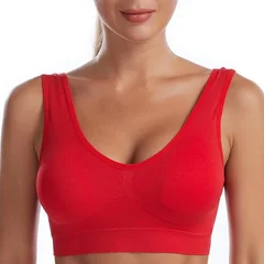 Women's Seamless Wireless Breathable Comfortable Sports Bra for Plus Size-9