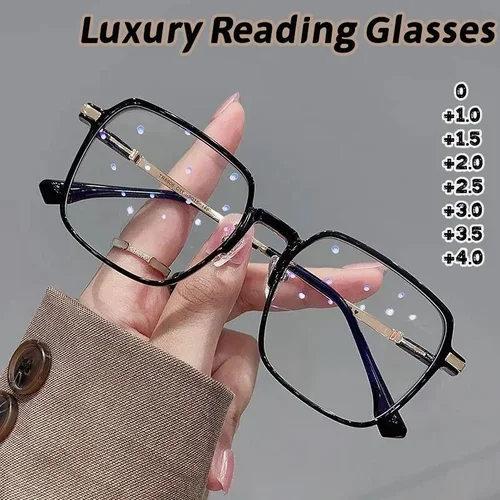Large Frame Blue Light Blocking Reading Glasses Women's HD Optical Glasses