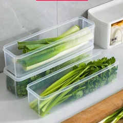 Kitchen Rectangular Reusable Plastic Refrigerator Food Storage Container-8