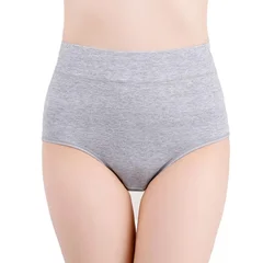 Plus Size High-Waist Tummy Control Women's Cotton Underwear-3