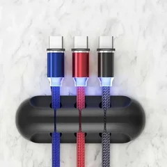 Silicone Desktop Cable Organizer, 5 Slots-4