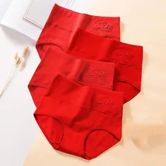 Women's Plus Size Cotton Briefs, 4 Pieces-14