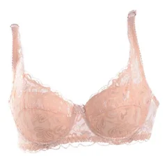 2025 Women's Ultra-Thin Cotton Lace Deep V Push-Up Bra-4