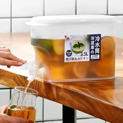 3.5L Clear Water Dispenser Cold Water Pitcher with Faucet for Refrigerator-4