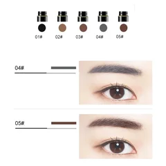 Long-Lasting Waterproof Smudge-Proof Natural Brown Eyebrow Pencil Tattoo Brow Tint Cream-4