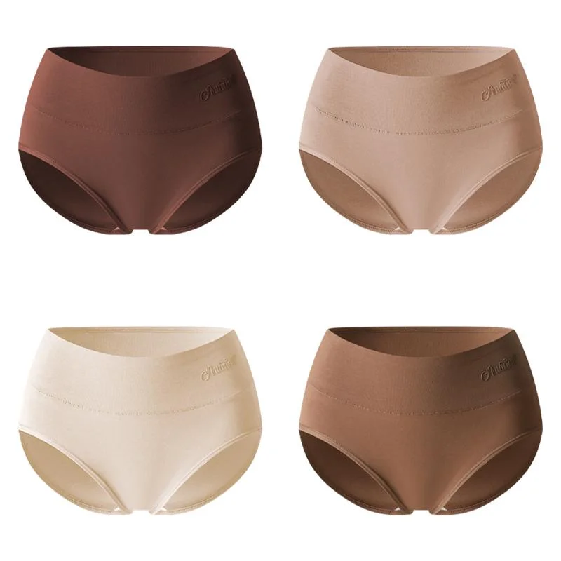 Women's Plus Size Cotton High-Waist Briefs, 4 Pieces — Product detail image 2