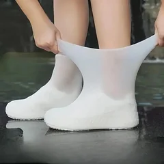 Couvre-chaussures imperméables en silicone et caoutchouc pour bottes de pluie en extérieur-2