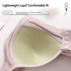 Plus Size Wire-Free Front-Closure Nursing Bra-2