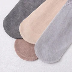 Women's Summer Ultra-Thin Transparent Cotton Silk Lace Patchwork Crystal Short Socks-10