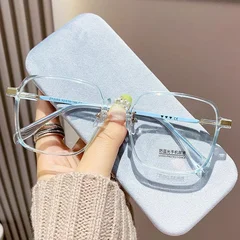 Large Frame Blue Light Blocking Reading Glasses Women's HD Optical Glasses-8