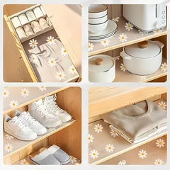 Plastic Floral Non-Slip Waterproof Dust-Proof Moisture-Proof Refrigerator Cabinet Mat Roll-2