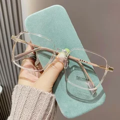 Large Frame Blue Light Blocking Reading Glasses Women's HD Optical Glasses-2
