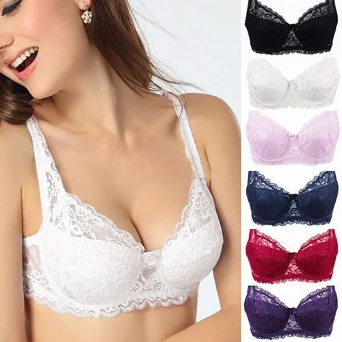 2025 Women's Ultra-Thin Cotton Lace Deep V Push-Up Bra