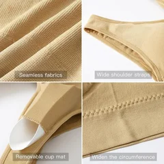 Women's Seamless Wireless Breathable Comfortable Sports Bra for Plus Size-6