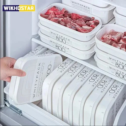 Kitchen Refrigerator Storage White Food Storage Container with Sealed Lid