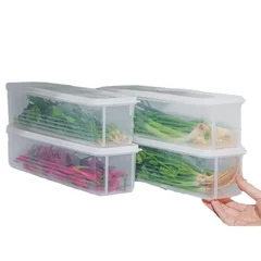 Kitchen Rectangular Reusable Plastic Refrigerator Food Storage Container-2