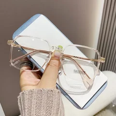 Large Frame Blue Light Blocking Reading Glasses Women's HD Optical Glasses-9