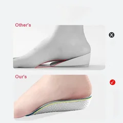 Unisex Height Increasing Ventilated Insoles, 1 Pair-4
