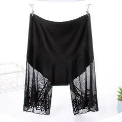 Women's Summer Plus Size 5XL High-Waist Anti-Exposure Safety Shorts Lace Sexy Boxer Briefs-9