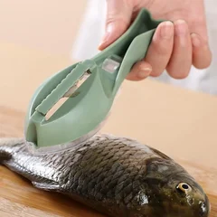 Splash-Proof Fish-Shape Covered Fish Scale Remover Brush for Home Use-4