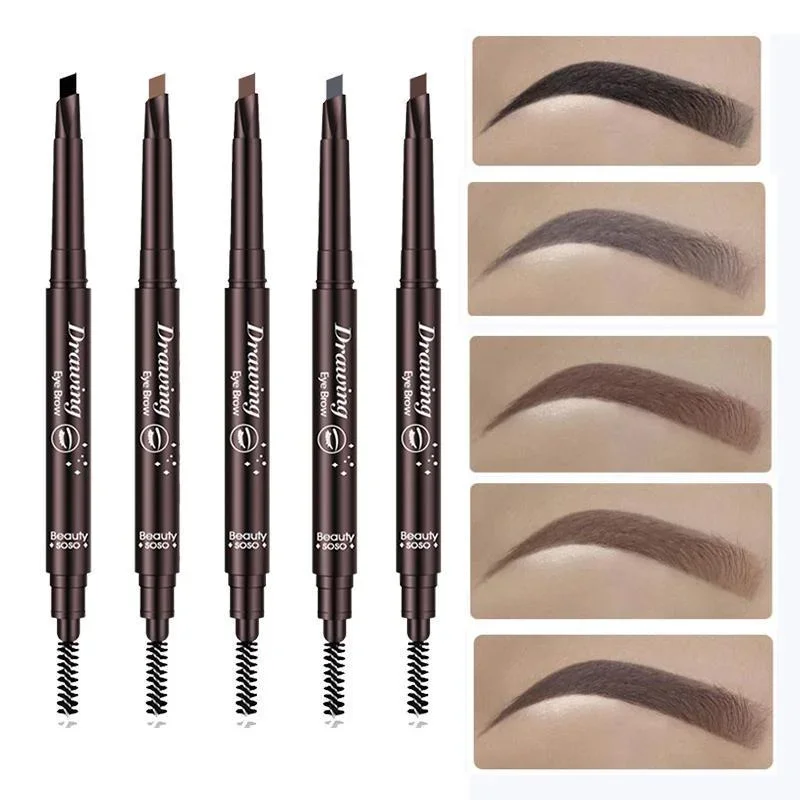 Long-Lasting Waterproof Smudge-Proof Natural Brown Eyebrow Pencil Tattoo Brow Tint Cream