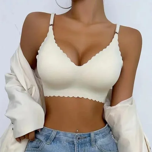 Seamless Ice Silk Solid Color Ultra-Thin Wire-Free Women's Sports Comfort Bra
