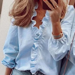 YYFS Women's Fashion Casual Spring Summer Long Sleeve Shirt-2