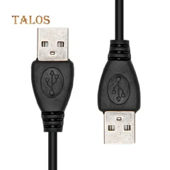 USB 2.0 Male to Male Black Extension Connection Adapter Data Cable 0.5m-3